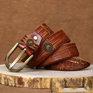Vintage cowhide leather belt floral <b>tooling</b> <b>engraved</b> western cowboy style rustic handmade waist strap casual fashion accessory - Product Image 3