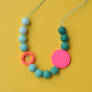Handmade Resin <b>Necklace</b> for Women, Colorful Designer Pendant Jewelry, Unique Artistic <b>Statement</b> <b>Necklace</b>, Lightweight Fashion - Product Image 6