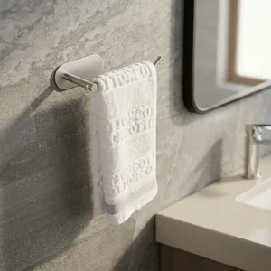 Soporte de Toallas Autoadhesivo de Acero Inoxidable, Antioxidante, con Adhesivo Fuerte, para Baño y Lavabo - Product Image 4