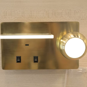 Lampe murale carrée en métal LED AC 110-240V 2700K (blanc chaud doux) Ra80+ Lumetal, étanche, pour hôtel, hôpital, usage intérieur - Product Image 1