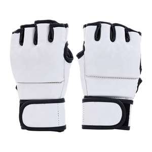 MMA Gloves <b>Full</b> Finger PU Wrist Support for Closure Non <b>Slip</b> Touchscreen Compatible Flame-Retardant Unisex Boxing Training - Product Image 1