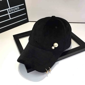 Casquette de baseball automne-hiver pour femme en velours avec perles dorées, accessoires de mode pour la tête - Product Image 5