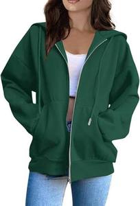 Sudadera con capucha de algodón premium para mujer, estilo casual para uso diario, con cremallera completa y manga larga. - Product Image 2