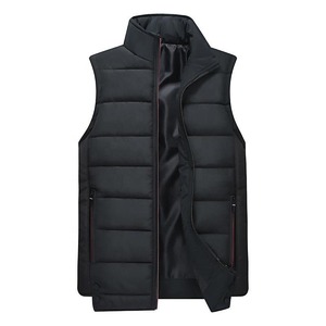 Chaleco Acolchado de Lona para Hombre, Casual, con Capucha, Cuello Mandarín y Cierre de Cremallera, para Invierno - Product Image 2