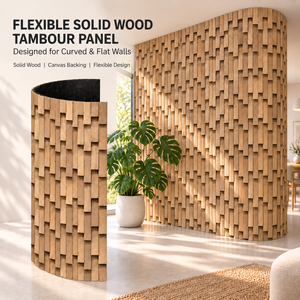 Panel de Pared 3D de Madera Maciza Moderna, Diseño Minimalista Contemporáneo, Decoración Interior, Paneles de Pared Flexibles para Baño - Product Image 3