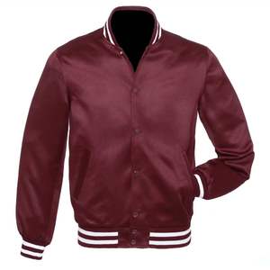Blouson universitaire bleu roi pour homme, style preppy, imprimé, boutonné sur le devant, en toile de nylon respirante, veste de baseball pour l'automne, prix raisonnable - Product Image 6