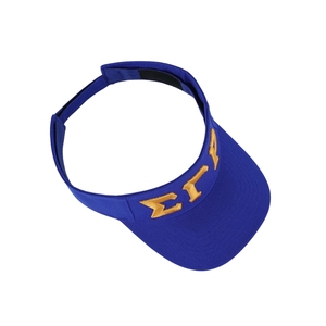 SGRHO Visera Azul con Letras Bordadas en Dorado, Visera de Sol Ajustable para Mujer, Deportiva, Casual, Universitaria - Product Image 3