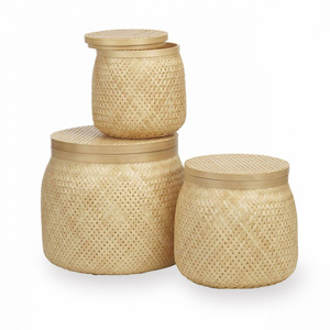 High quality natural <b>bamboo</b> bin large laundry <b>basket</b> bins bedroom bathroom storage home organizer - Product Image 1