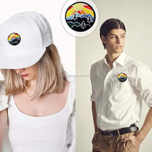 Vintage verano playa naturaleza parche para ropa Jeans hierro-en/coser bordado sol onda flor apliques Camping tema flor - Product Image 6