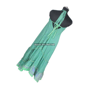 Nuevo Sari Indio Largo de Seda con Estampado Floral Vintage, Vestido Elegante para Mujer, Vestido de Noche sin Mangas, Vestidos de Fiesta para Mujer - Product Image 3