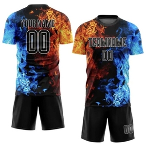 เสื้อฟุตบอลแบบซับลิเมชั่นสั่งทำพิเศษสำหรับผู้ชาย สีดำขาว ลายกรงเล็บ ระบายอากาศได้ดี แห้งเร็ว ผลิตจากโพลีเอสเตอร์ ชุดทีมแขนสั้น สำหรับผู้ใหญ่ - Product Image 4