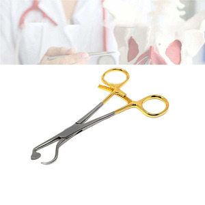 Pinces à couronne courbées TC Keramo Grip avec inserts diamantés en acier inoxydable, instruments chirurgicaux orthopédiques manuels de type dur - Product Image 4