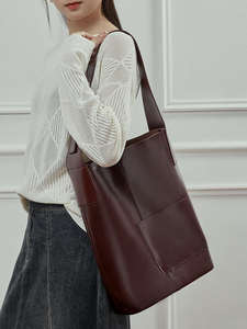 Sac fourre-tout en cuir pleine fleur véritable grande capacité pour femme, sac à bandoulière élégant pour usage quotidien - Product Image 3