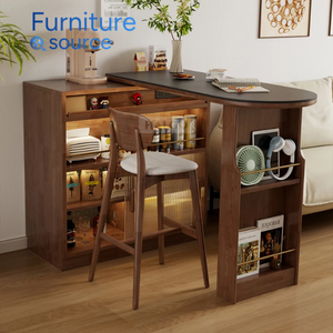 Gabinete de barra de madera duradero moderno de primera calidad Almacenamiento elegante para la configuración de bebidas diarias Fabricado de manera confiable por Vietnam Factory - Product Image 3