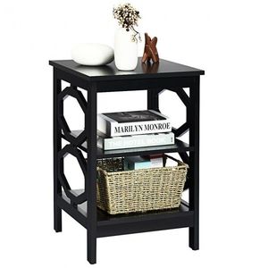 3-Tier Nightstand and <b>Sofa</b> <b>Side</b> Accent <b>Table</b> <b>for</b> Bookcases - Product Image 1