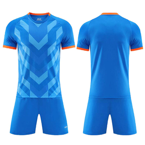 Ensemble maillot et short de football personnalisé pour homme, impression par transfert thermique, blanc menthe, col en V, manches courtes, 100 % polyester, anti-humidité - Product Image 3