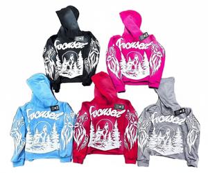 Services OEM fabriqués en usine – Sweats à capuche unisexes en coton épais, teints unis, à manches longues, style streetwear hip-hop - Product Image 1