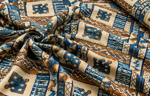 Tela chenilla con patrón étnico, tejida y teñida, de grosor medio, textil decorativo para ropa de trabajo y vestidos. - Product Image 3