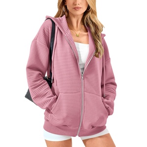 Vente en gros sweat à capuche zippé femme sweats à manches longues tenues d'automne sweats à capuche surdimensionnés vestes de mode décontractées 2025 - Product Image 1