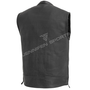 Chaleco de Cuero Vacuno Genuino para Motociclistas, Estilo Occidental, Alta Calidad, Hecho a Medida, Nuevo Estilo 2026, Chalecos Personalizados - Product Image 6