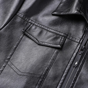 Custom <b>Men</b> High Street <b>Leather</b> <b>Jacket</b> Premium Quality Genuine <b>Leather</b> Breathable Windproof Winter Personalized Fit Front Logo - Product Image 6