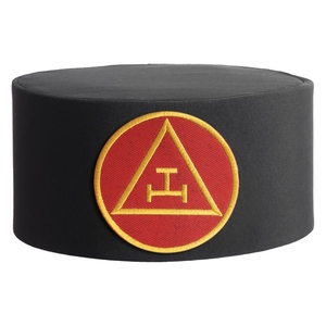 Gorra de Capítulo del Arco Real, Negra, Roja y Dorada, Triple Tau, Regalia Masónica, Sombrero Ceremonial para Oficiales, Tocado para Capitán de Capítulo del Arco Real - Product Image 3