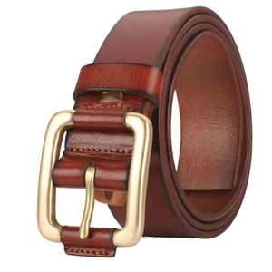 Fabricante OEM/ODM, Diseño de Moda, Cinturón de Cuero Genuino Personalizable para Hombre, Acero, Impermeable, Transpirable, Logotipo Personalizado - Product Image 2