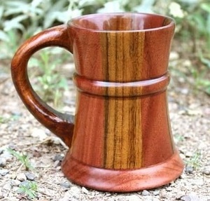 Handmade Wooden Mug Natural Solid Wood Coffee Cup Rustic Style Eco Friendly Drinkware for Tea Coffee Juice - Product Image 4