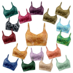Soutien-gorge de sport rembourré sans couture avec logo personnalisé, en tissu de qualité supérieure, extensible, pour fitness et entraînement, confortable et sans armatures, vente en gros - Product Image 1