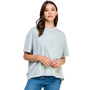 Camiseta lisa al por mayor de 300GSM con lavado ácido, 100% algodón, camiseta de peso pesado para chicas, camiseta personalizada en blanco, precio económico. - Product Image 3
