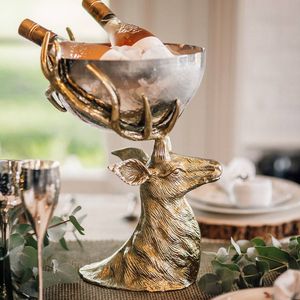 Wine holder Artistic Elk Wine Stand Creative Animal Wine Bottle Display <b>Rack</b> for Home Dining Gift - Product Image 3