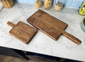 Tabla de quesos de madera UniCurve | Plato elegante para picar y servir con mango curvo para un entretenimiento con estilo | Artesanía única India - Product Image 6