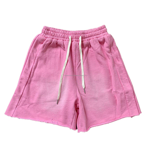 Producto de tendencia 2024, ropa de calle Vintage, pantalones cortos lavados con ácido en blanco, 100% de algodón, pantalones cortos estampados de felpa francesa personalizados para hombres - Product Image 4