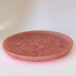 High Quality <b>White</b> Swirl Resin Plates Premium Resin Tableware Marble Pattern Bowl Homeware Dinnerware <b>Set</b> Resin Round Platters - Product Image 5