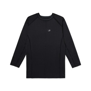 Maillot de bain à manches courtes noir UPF50+ à séchage rapide en polyester écologique avec logo imprimé sur le devant, taille adulte homme - Product Image 1