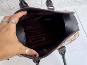 Bolso de Hombro de Cuero Genuino con Grabado a Mano Personalizado, Estilo Bohemio Gitano, Patrón Occidental, Elegante Bolso Bandolera para Mujer - Product Image 6