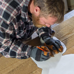 Gants de travail professionnels en cuir de vachette de bonne qualité, résistants à la chaleur, pour le jardinage, la menuiserie et la sécurité. - Product Image 6