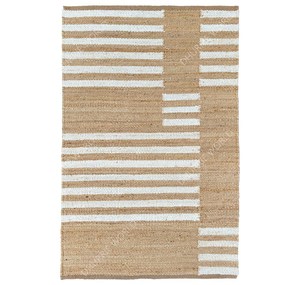 Tapis en jute fait main, naturel, Inde, sur mesure, adulte, bohème, moderne, pour chambre d'hôtel, lavable, jacquard, 3500 g/m², 14 mm - Product Image 2