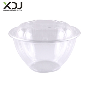 Tazón Redondo de Plástico Transparente XDJ con Tapa, Contenedor Desechable para Envasado de Alimentos, Diseño Moderno - Product Image 1