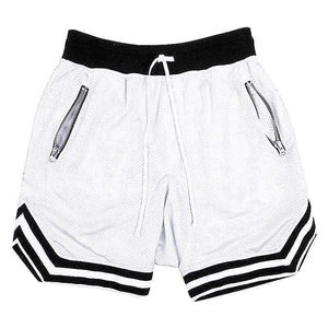 Canvas Quick-Drying Breathable <b>Black</b> Mesh Boxing <b>Shorts</b> <b>Men</b> Breathable Basketball <b>Shorts</b> with Zipper Pockets Drawstring - Product Image 4