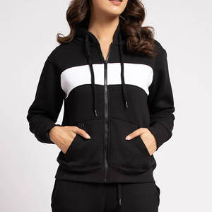 Sudadera con Capucha de Manga Larga para Mujer, Tejida, Ecológica, Impermeable, con Estampado Personalizado, Color Sólido, Venta Caliente - Product Image 1