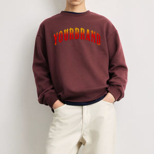 Sweat-shirt unisexe surdimensionné en molleton 100 % coton, avec logo personnalisé brodé, style streetwear pour homme - Product Image 4
