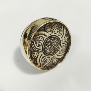 Peach Handcrafted <b>Antique</b> <b>Brass</b> <b>Door</b> <b>Knob</b> Featuring Intricate Design and Durable Metal Construction for Timeless Charm - Product Image 2