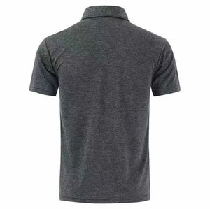 Polo de Manga Corta para Hombre, Color Gris Oscuro, Corte Regular, Tejido Transpirable, con Logotipo Estampado en la Parte Delantera - Product Image 2