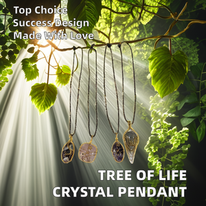 จี้เงินทอหยดน้ำสไตล์ทันสมัยแกะสลักคริสตัลธรรมชาติคริสตัลควอตซ์อัญมณีขายส่งต้นไม้อเมทิสต์เครื่องประดับจี้ชีวิต - Product Image 3