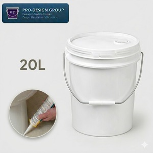 Cubo de Plástico de 20L con Tapa y Boquilla; Cubeta Industrial Hermética para Vertido Preciso - Product Image 1