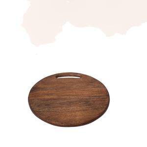 Tabla de Madera Redonda Antideslizante de 35.5 cm x 35.5 cm y 1.25 cm de Grosor para Servir y Cortar Pizzas, Apta para Lavavajillas, con Asa - Product Image 3