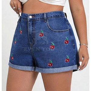 Shorts brodés pour femmes haute performance, style moderne, mode décontractée, confortables à porter, en stock - Product Image 2