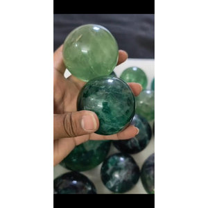 Esferas de cristal de fluorita verde natural, bolas de piedras preciosas pulidas para decoración del hogar, Feng Shui, forma circular, artesanía - Product Image 2