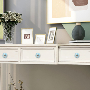 ลูกบิดเซรามิกสีฟ้าสีขาวลูกบิดประตูทำด้วยมือลูกบิดตู้ - Product Image 6